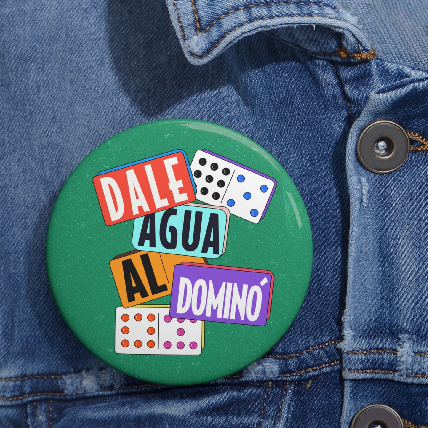 Dale agua al dominó - Pin Button